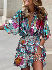 Annelie | Luchtige Zomerjurk met V-Hals & Ruches