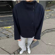 Mina | Luxe Breasted Korte Winterjas Dames - Warm en Comfortabel