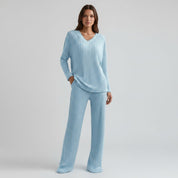 Elin | Comfortabele Tweedelig Loungewear Set Dames - Jogging Ribstof