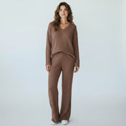 Elin | Comfortabele Tweedelig Loungewear Set Dames - Jogging Ribstof