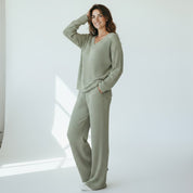 Elin | Comfortabele Tweedelig Loungewear Set Dames - Jogging Ribstof