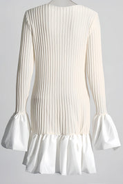 Eline | Dames Mini Jurk - Geplooid Ontwerp met Uitlopende Mouwen, Trendy 5