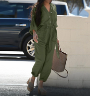 Elke | Stijlvolle Casual Jumpsuit voor Dames met Strik en Zakken1