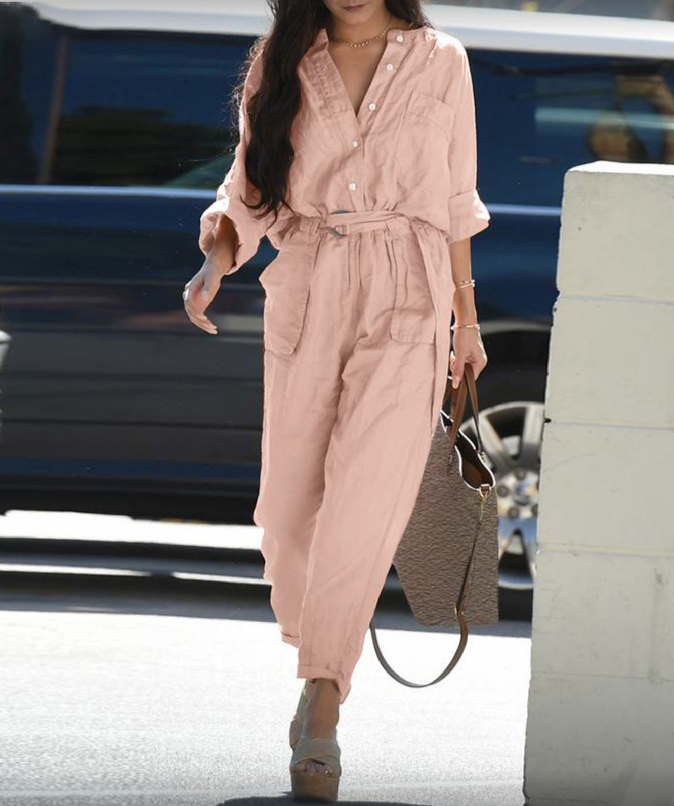 Elke | Stijlvolle Casual Jumpsuit voor Dames met Strik en Zakken3