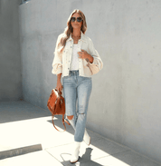 Eloisa | Vintage Stijl Jas Dames met Gepofte Mouwen