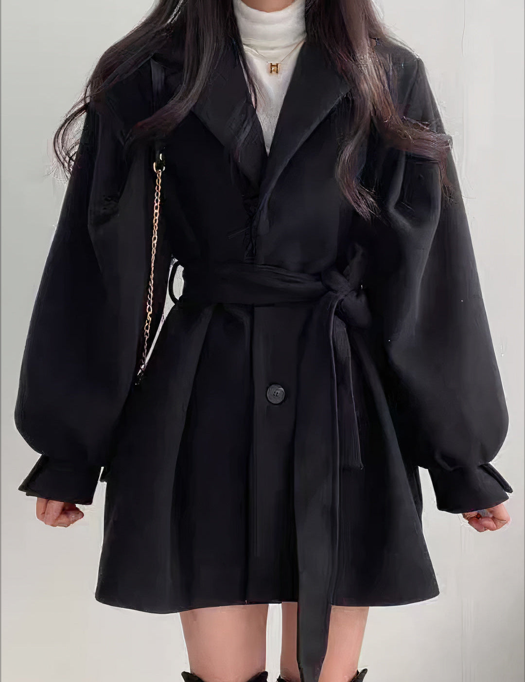 Elysia | Dames Jas Winter - Hoogwaardige Wolmix met Riem, Lange Mouwen 1