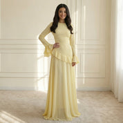Elysia | Dames Maxi Jurk - Vloeiende Stof met Ruffle Details, Elegante Pasvorm 1