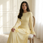 Elysia | Dames Maxi Jurk - Vloeiende Stof met Ruffle Details, Elegante Pasvorm 2
