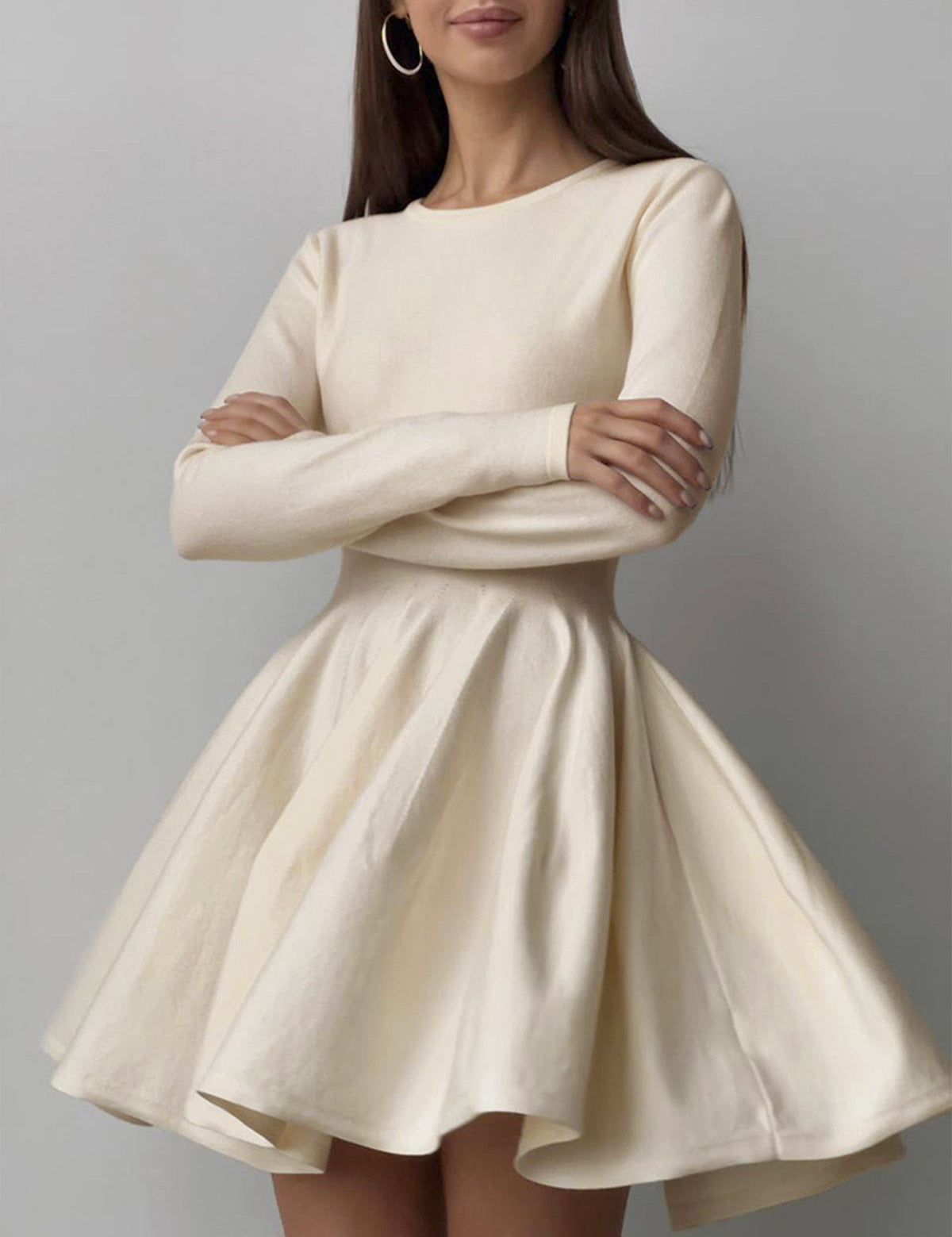 Evelyn | Dames Korte Jurk - Luxe Gebreid met Hoge Stretch 0