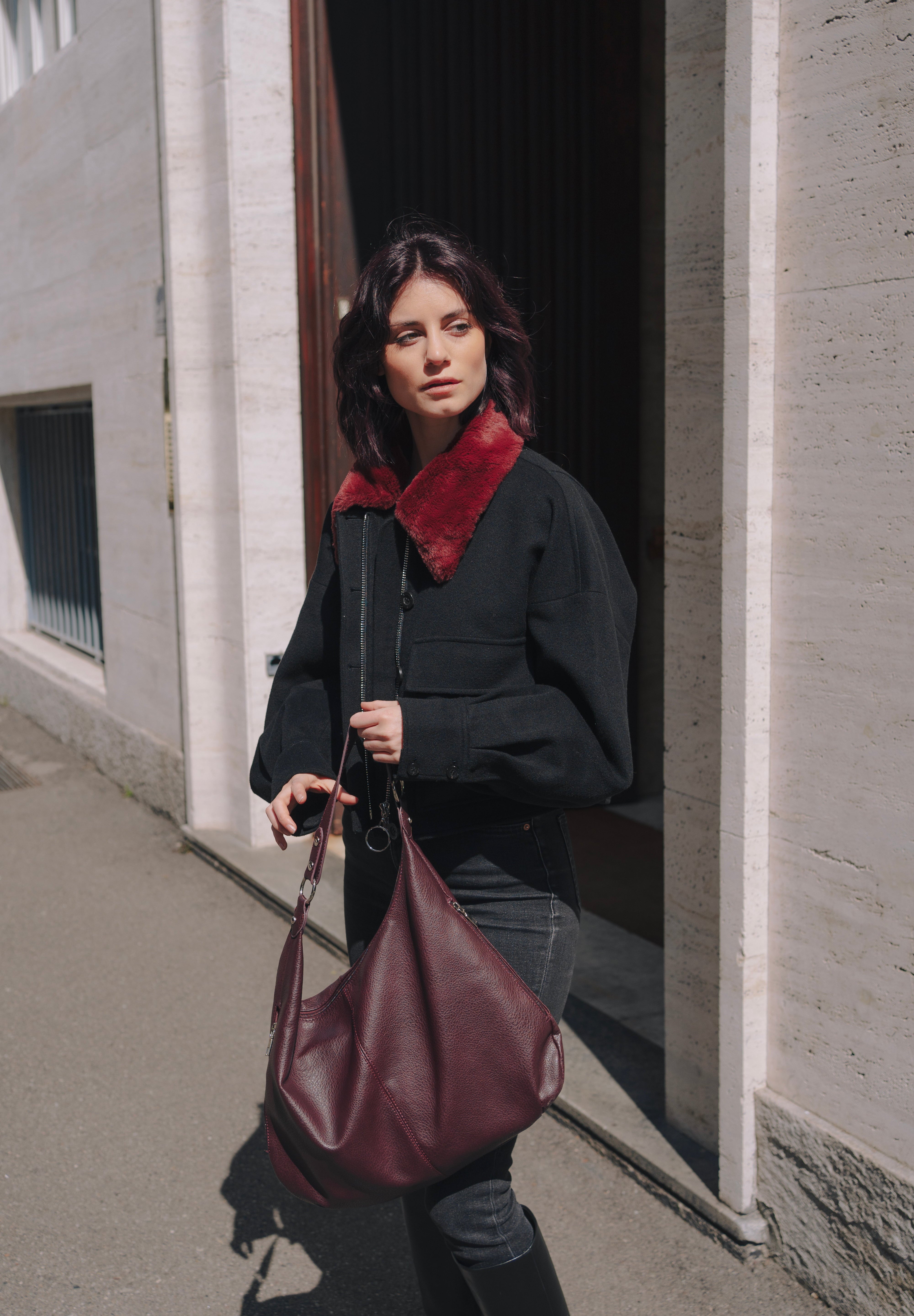 Chiméne | Luxe Vegan Leren Schoudertas met Verstelbare Schouderriem