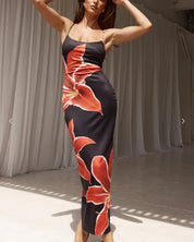 Ailisa | Trendy Midi Jurk met Bloemen - Elegant & Comfortabel