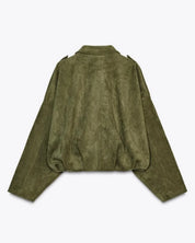 Fabiane | Elegante Suède Leren Jas voor Dames – Trendy & Stijlvol