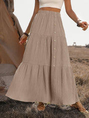Enna | Bohemian Katoenen Maxi Rok Dames – Zomers met Volant Details