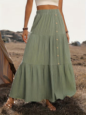 Enna | Bohemian Katoenen Maxi Rok Dames – Zomers met Volant Details