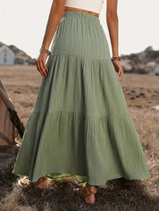 Enna | Bohemian Katoenen Maxi Rok Dames – Zomers met Volant Details