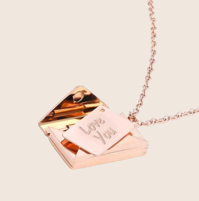 Nula | Love Letter Envelop Ketting - Roestvrij Staal