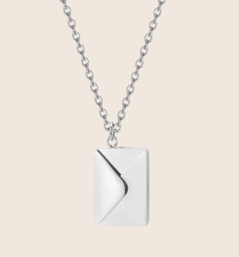 Nula | Love Letter Envelop Ketting - Roestvrij Staal