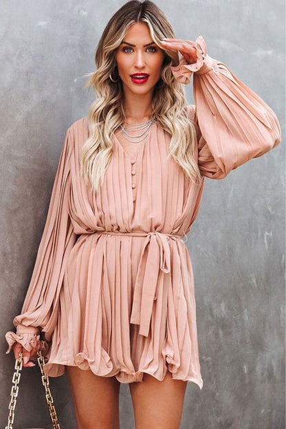 Sem | Zomerse Flair Jurk met V-hals en Ruches