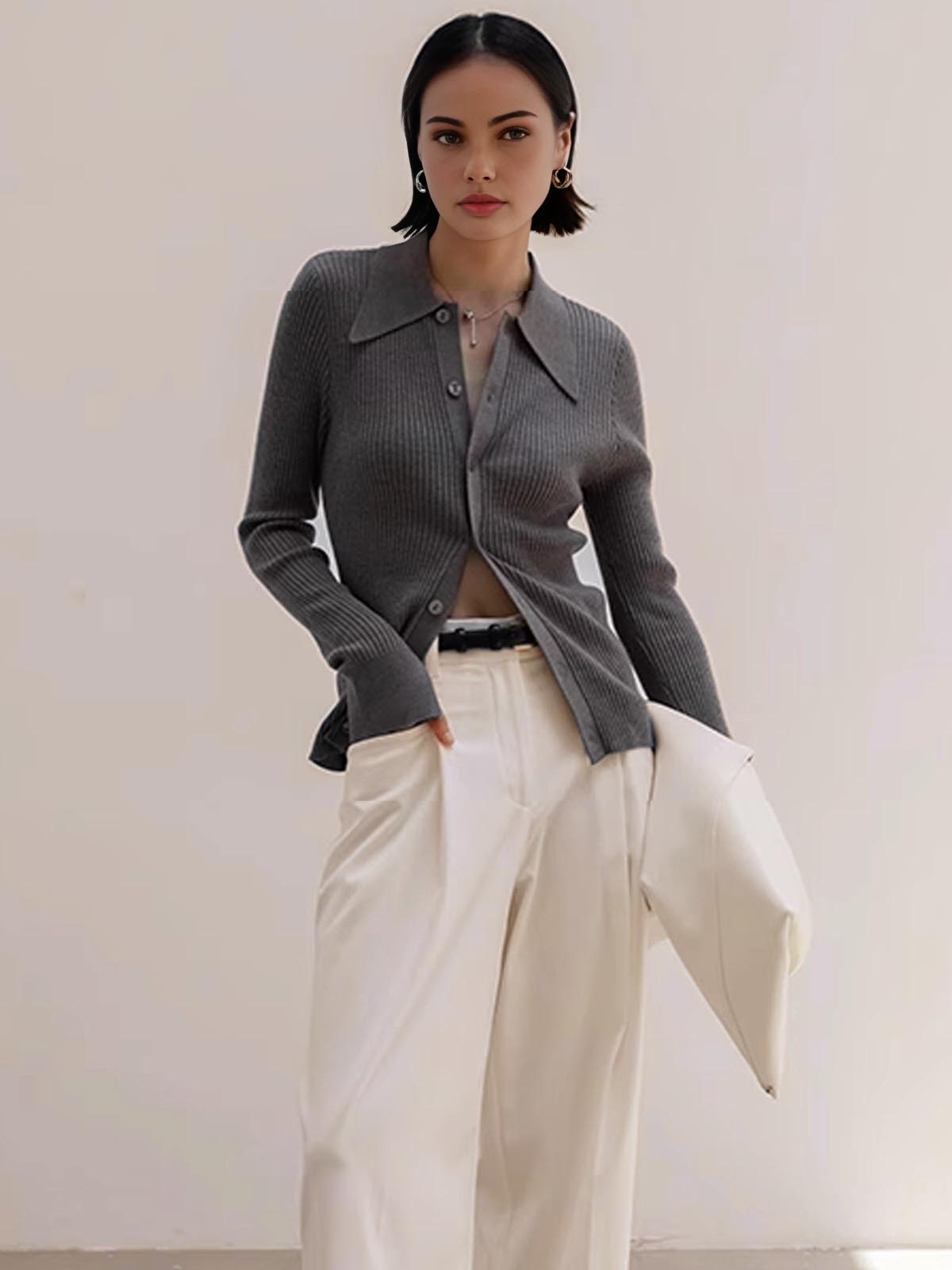 Jilly | Elegant Vest met Knopen Dames - Hoge Stretch met Viscose Afwerking