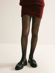 Gina | Dames Panty - Geometrisch Micronet Ontwerp, Hoogwaardige Stoffen