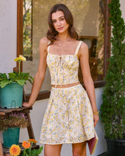 Gina | Dames Tanktop - Geborduurd Bloemenontwerp, Mouwloos Elegante Top 1