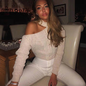 Gina | Dames Trui met Blote Schouders - Comfortabele Gebreide Sweater 2