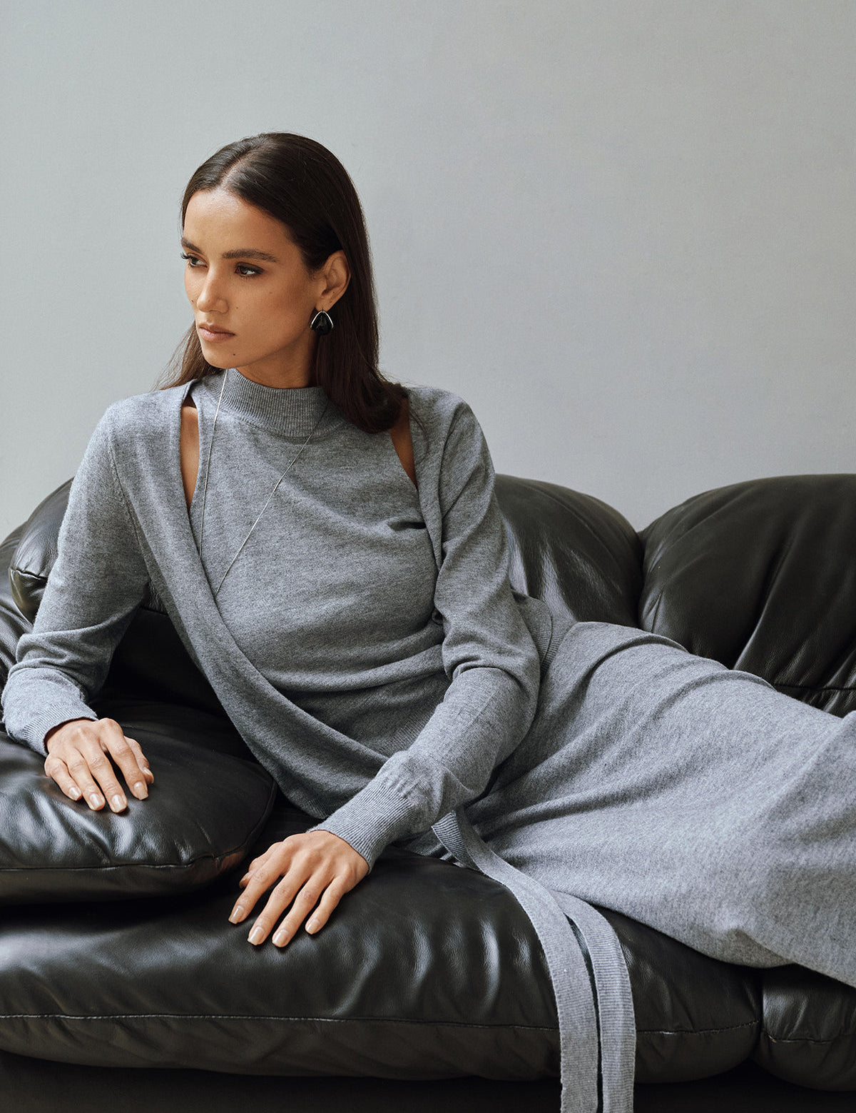 Gina | Dames Tweedelige Set - Hoogwaardige Stoffen, Trendy Tailletop en Rok 1