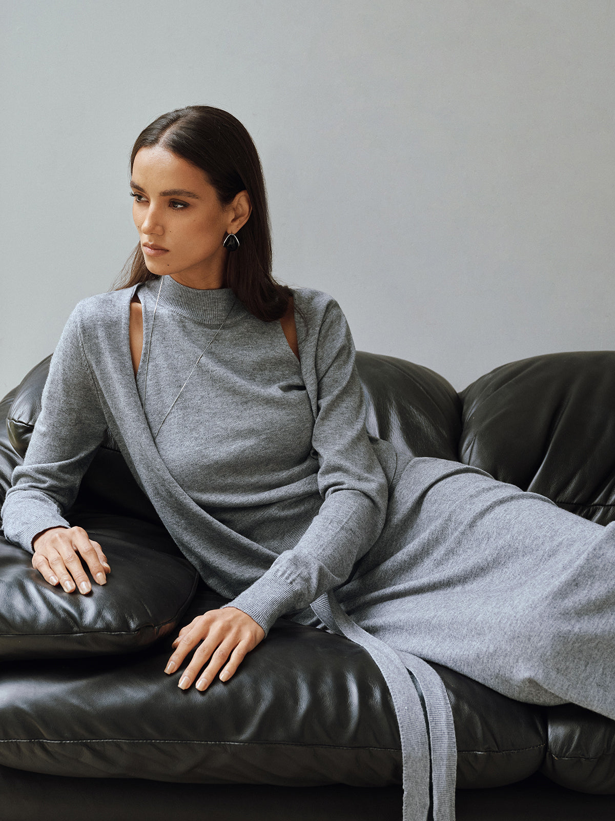 Gina | Dames Tweedelige Set - Hoogwaardige Stoffen, Trendy Tailletop en Rok 1