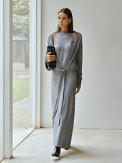 Gina | Dames Tweedelige Set - Hoogwaardige Stoffen, Trendy Tailletop en Rok 2