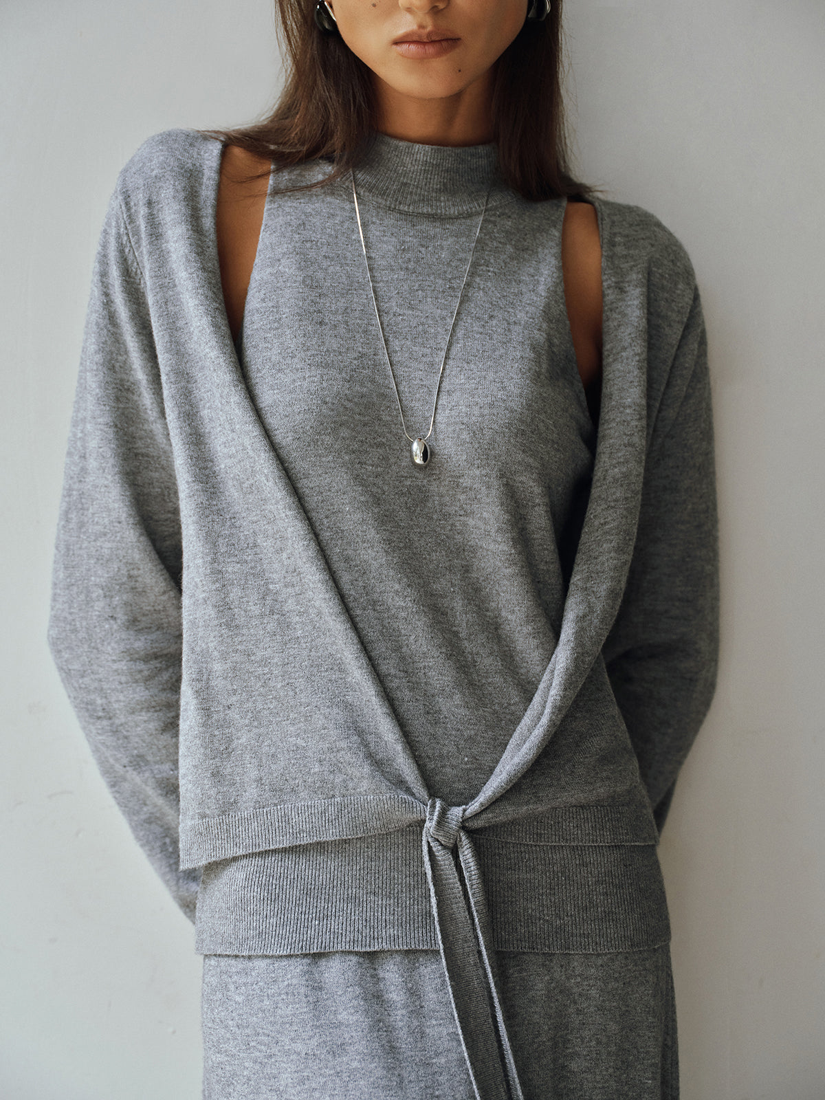 Gina | Dames Tweedelige Set - Hoogwaardige Stoffen, Trendy Tailletop en Rok 3