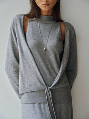 Gina | Dames Tweedelige Set - Hoogwaardige Stoffen, Trendy Tailletop en Rok 3