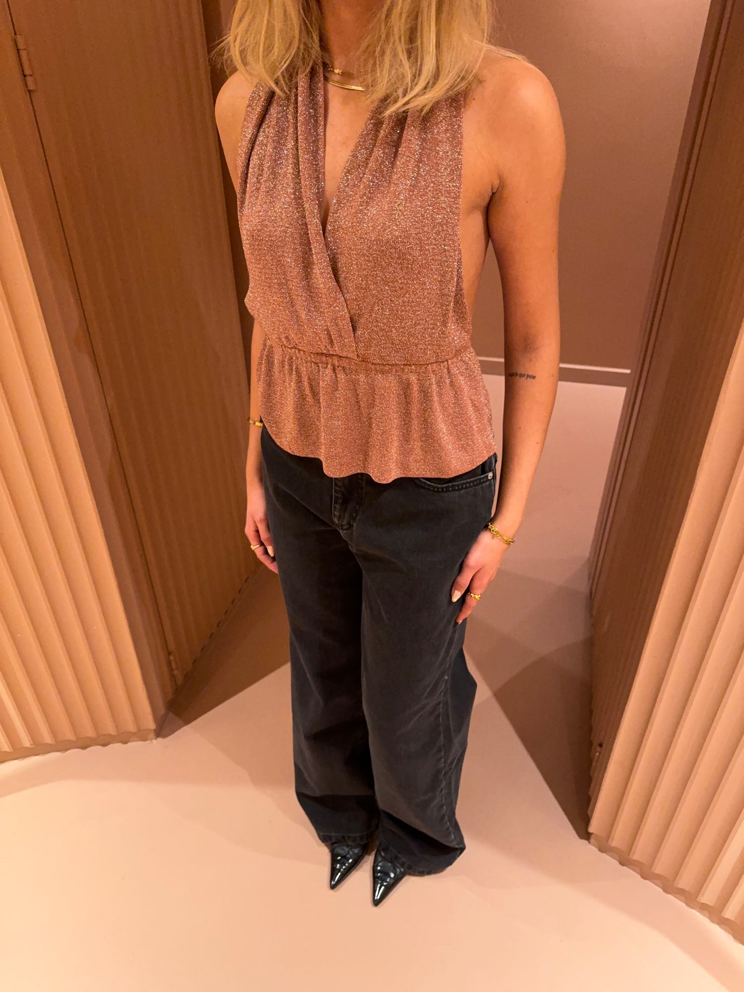 Mirry | Chique Halter Top met Open Rug voor Dames