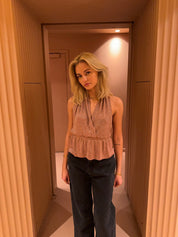 Mirry | Chique Halter Top met Open Rug voor Dames