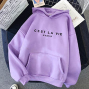C'est La Vie | Comfortabele Dames Hoodie - Stijlvol met Trendy Ontwerp