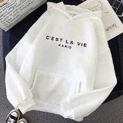 C'est La Vie | Comfortabele Dames Hoodie - Stijlvol met Trendy Ontwerp