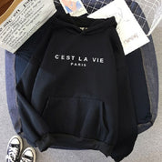 C'est La Vie | Comfortabele Dames Hoodie - Stijlvol met Trendy Ontwerp