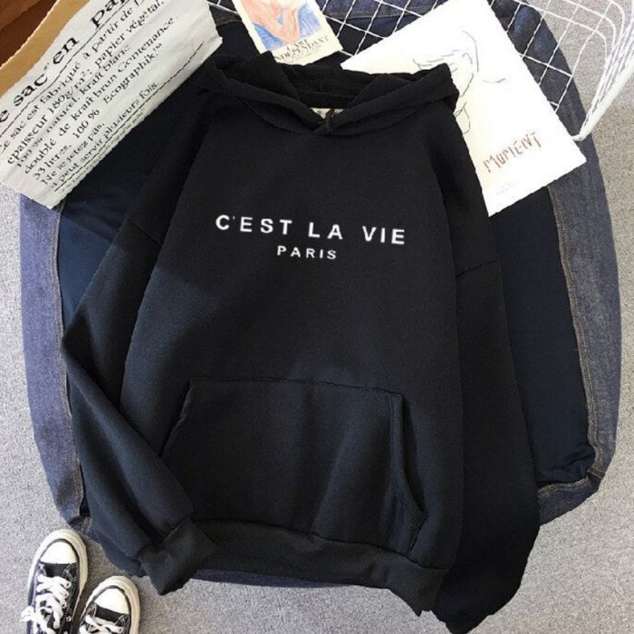C'est La Vie | Comfortabele Dames Hoodie - Stijlvol met Trendy Ontwerp