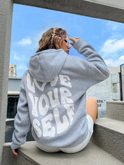 Love Your Self | Comfortabele Hoodie Dames - Zacht Katoen, Streetwear Style
