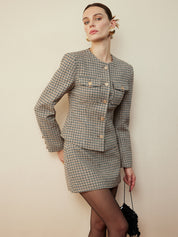 Ondra | Klassieke Damesjas - Jacquard Ontwerp