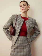 Ondra | Klassieke Damesjas - Jacquard Ontwerp