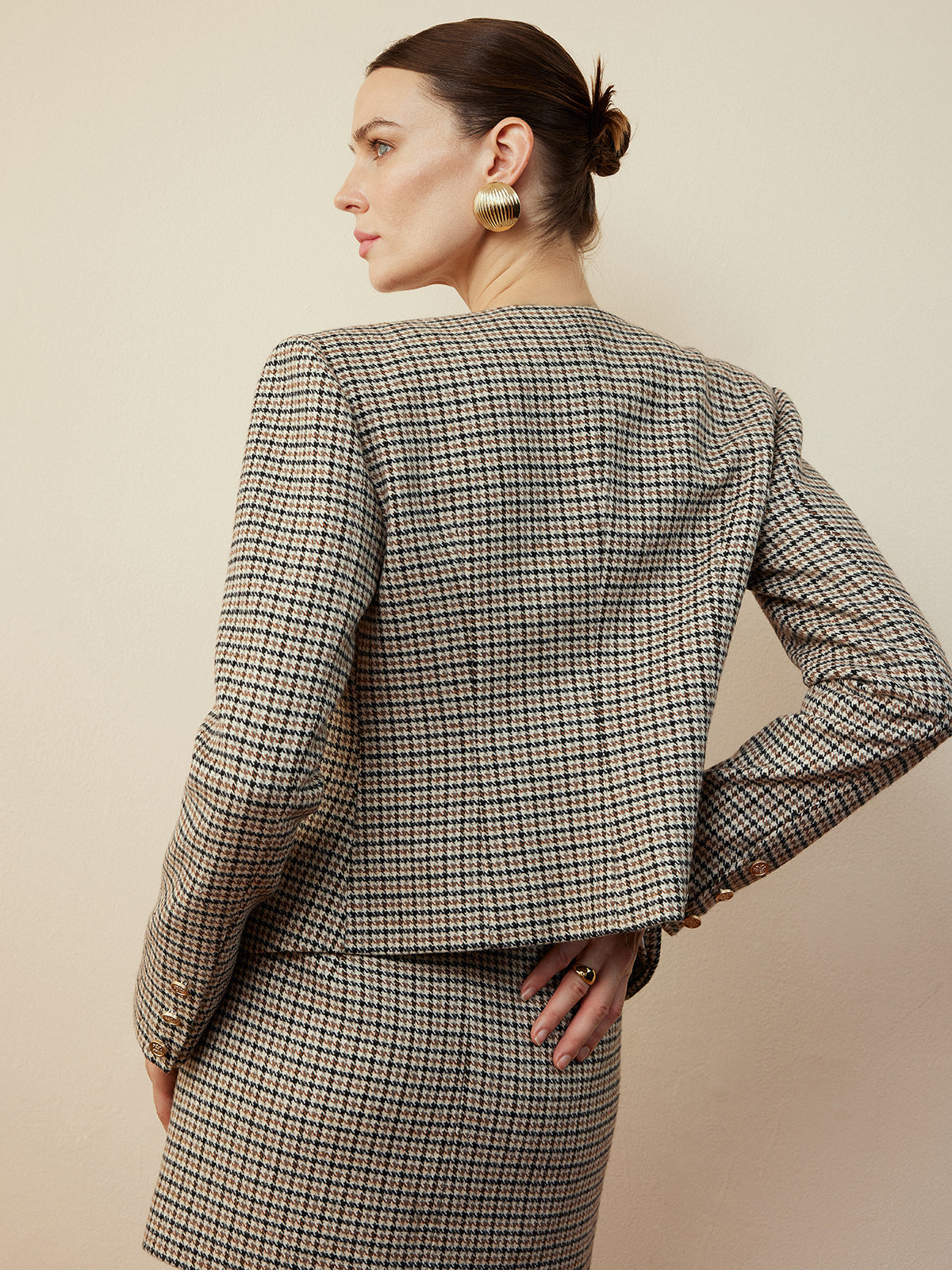 Ondra | Klassieke Damesjas - Jacquard Ontwerp