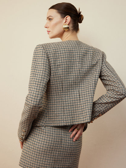 Ondra | Klassieke Damesjas - Jacquard Ontwerp