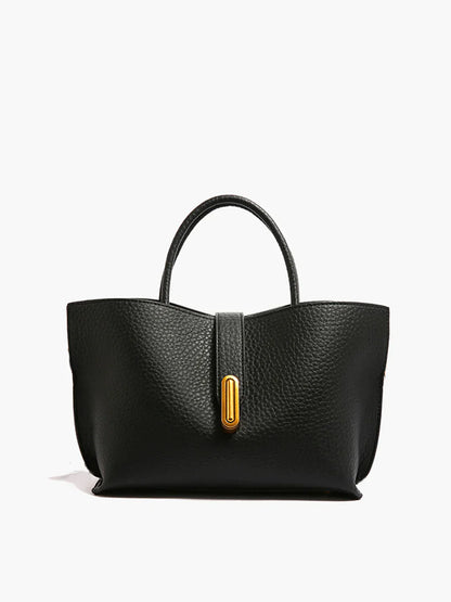 Lola-Jo | Luxe Schoudertas Dames – Pebbled Vegan Leer – Zwart