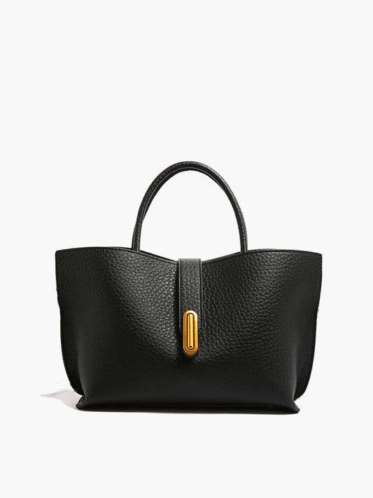 Lola-Jo | Luxe Schoudertas Dames – Pebbled Vegan Leer – Zwart