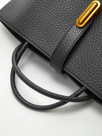 Lola-Jo | Luxe Schoudertas Dames – Pebbled Vegan Leer – Zwart