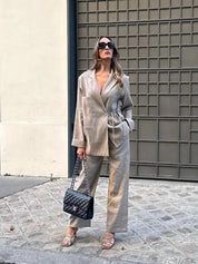 Lilou | Casual Tweedelige Chic Set Dames - Comfortabele Blazer en Pantalon