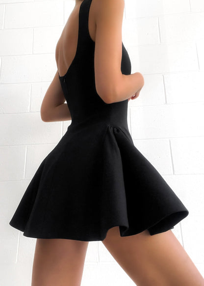 Milano | Trending Little Black Dress Flare Mini Jurk