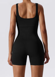 Caitlin | Zwart Ribbed Bodysuit Dames – Naadloos & Sculptend