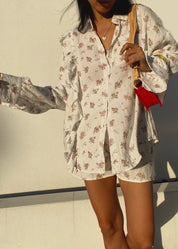 Milja | Zomerset van Katoen met Bloemenprint