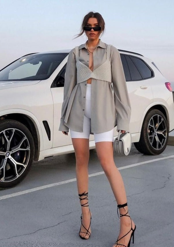 Aeryn | Parel Crop Top – Handgemaakt Design